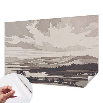 Selbstklebende Fototapete fürs Schlafzimmer Eine friedliche Landschaft