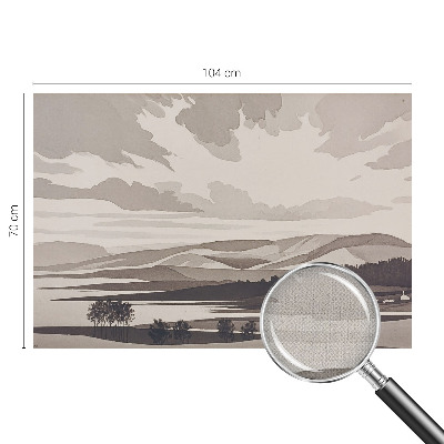 Selbstklebende Fototapete fürs Schlafzimmer Eine friedliche Landschaft