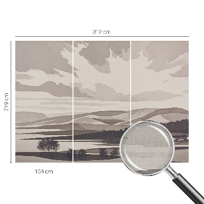 Selbstklebende Fototapete fürs Schlafzimmer Eine friedliche Landschaft