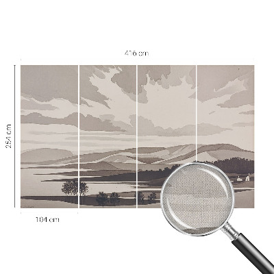 Selbstklebende Fototapete fürs Schlafzimmer Eine friedliche Landschaft