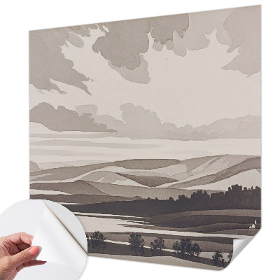 Selbstklebende Fototapete fürs Schlafzimmer Eine friedliche Landschaft