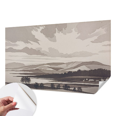 Selbstklebende Fototapete fürs Schlafzimmer Eine friedliche Landschaft