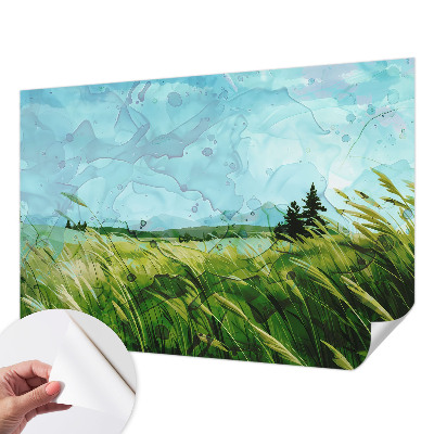 Fototapete in 3D-Optik Grüne Landschaften