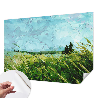 Fototapete in 3D-Optik Grüne Landschaften