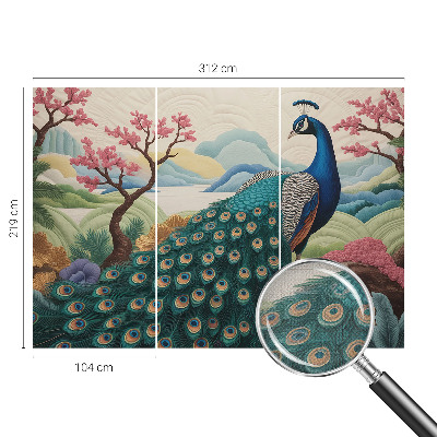 3D-Fototapete fürs Wohnzimmer Exotische Schönheit