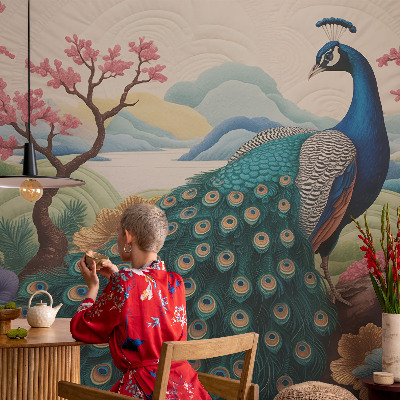 3D-Fototapete fürs Wohnzimmer Exotische Schönheit