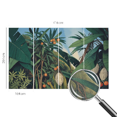 Moderne Fototapete nach Maß Tropischer Dschungel