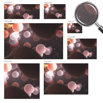 3D-Fototapete fürs Schlafzimmer Weltraumkugeln