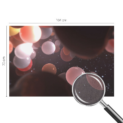 3D-Fototapete fürs Schlafzimmer Weltraumkugeln