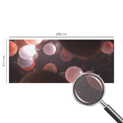 3D-Fototapete fürs Schlafzimmer Weltraumkugeln