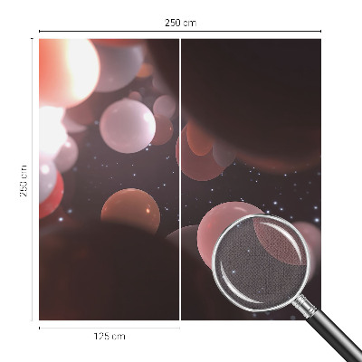 3D-Fototapete fürs Schlafzimmer Weltraumkugeln