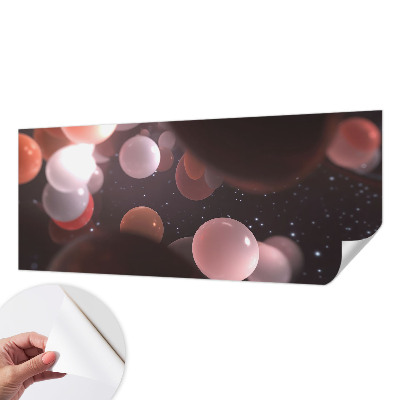 3D-Fototapete fürs Schlafzimmer Weltraumkugeln