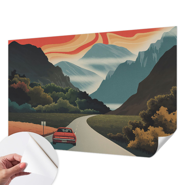 Motivtapete fürs Wohnzimmer Bergabenteuer