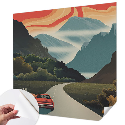 Motivtapete fürs Wohnzimmer Bergabenteuer