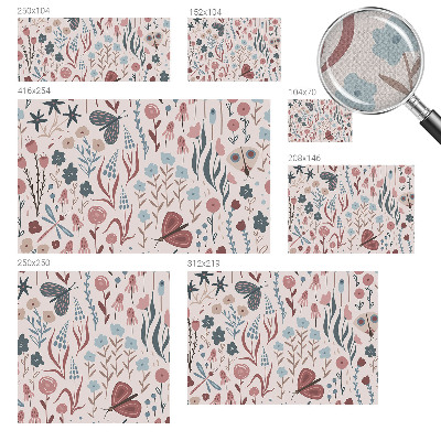 Hochwertige Bildtapete Blumen Insekten