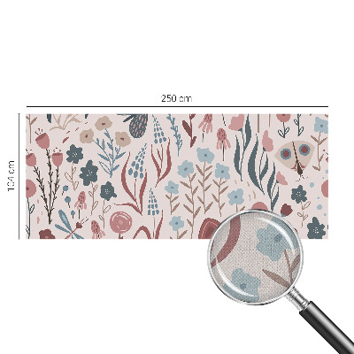 Hochwertige Bildtapete Blumen Insekten