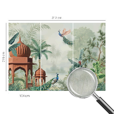 Selbstklebende Fototapete fürs Schlafzimmer Peacock Gardens