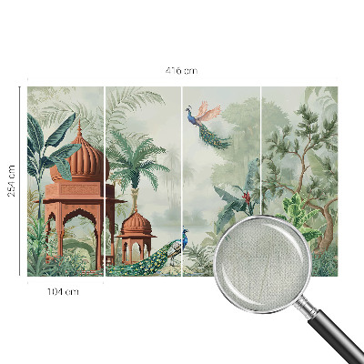 Selbstklebende Fototapete fürs Schlafzimmer Peacock Gardens