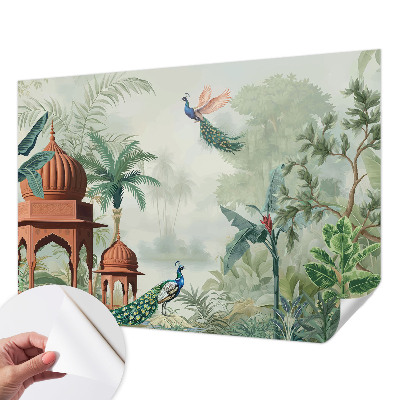 Selbstklebende Fototapete fürs Schlafzimmer Peacock Gardens