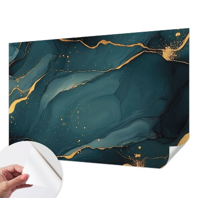 3D-Fototapete fürs Wohnzimmer Dunkelblaue Abstraktion