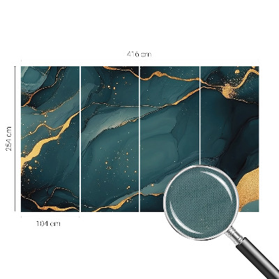 3D-Fototapete fürs Wohnzimmer Dunkelblaue Abstraktion