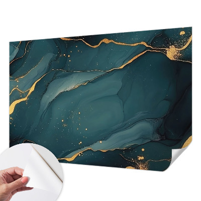 3D-Fototapete fürs Wohnzimmer Dunkelblaue Abstraktion