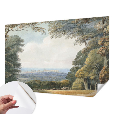 Hochwertige Bildtapete Bewaldete Landschaft