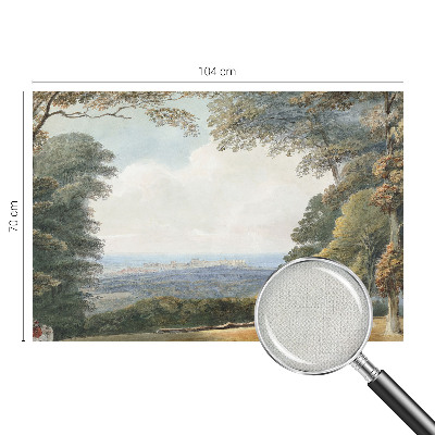 Hochwertige Bildtapete Bewaldete Landschaft