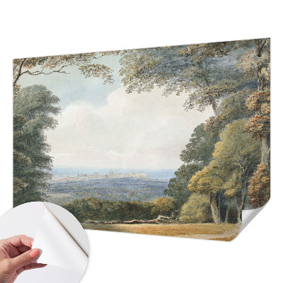 Hochwertige Bildtapete Bewaldete Landschaft