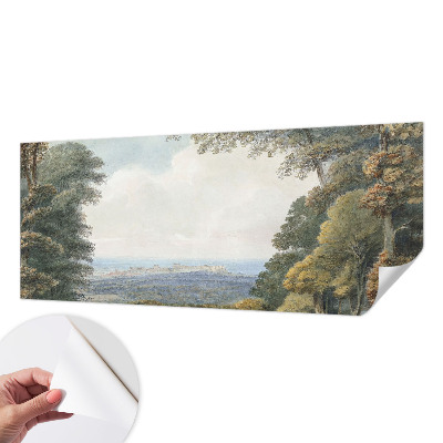 Hochwertige Bildtapete Bewaldete Landschaft