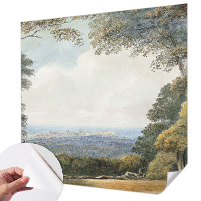 Hochwertige Bildtapete Bewaldete Landschaft