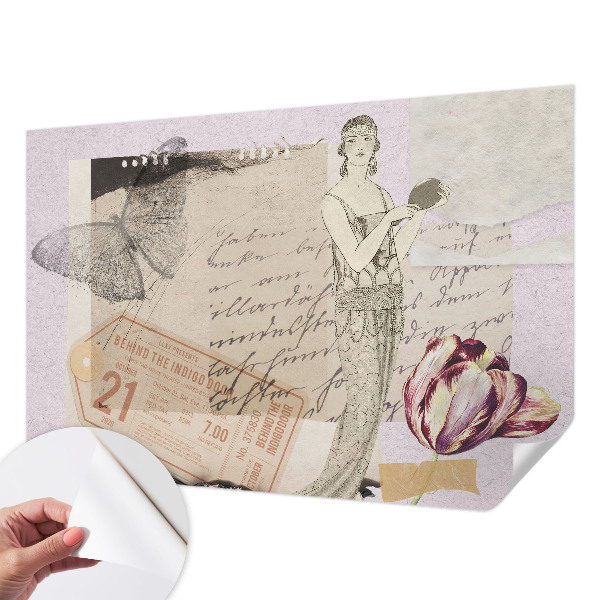 Vintage tapete Nostalgische Collage