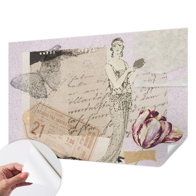 Vintage tapete Nostalgische Collage