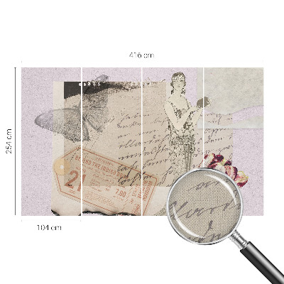 Vintage tapete Nostalgische Collage