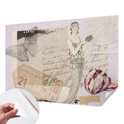 Vintage tapete Nostalgische Collage