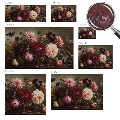 Selbstklebende Fototapete fürs Wohnzimmer Blumenpracht