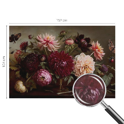 Selbstklebende Fototapete fürs Wohnzimmer Blumenpracht