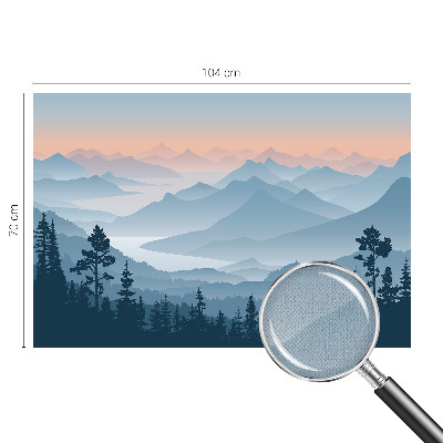 Selbstklebende Fototapete für die Wand Bergpanorama