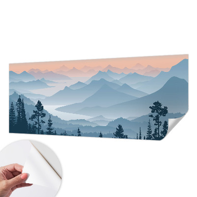 Selbstklebende Fototapete für die Wand Bergpanorama