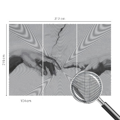 3D-Fototapete Hypnotische Hände