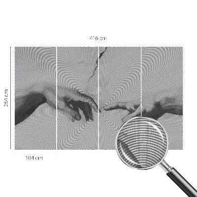 3D-Fototapete Hypnotische Hände