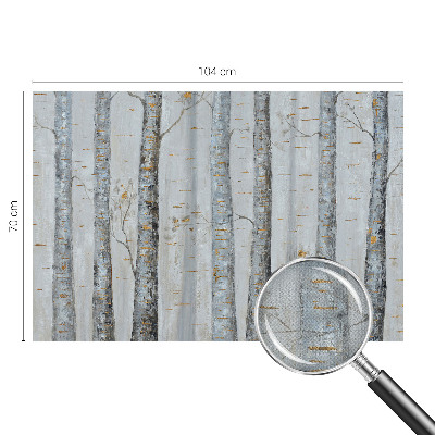 3D-Fototapete fürs Wohnzimmer Birken