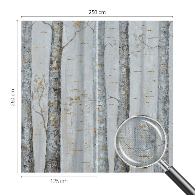 3D-Fototapete fürs Wohnzimmer Birken