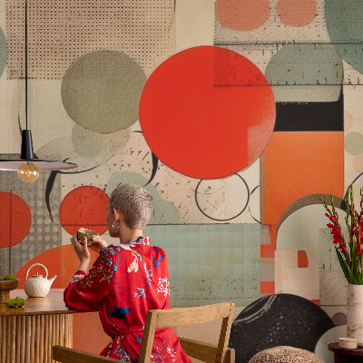 3D-Fototapete fürs Schlafzimmer Farbenfrohe Abstraktion