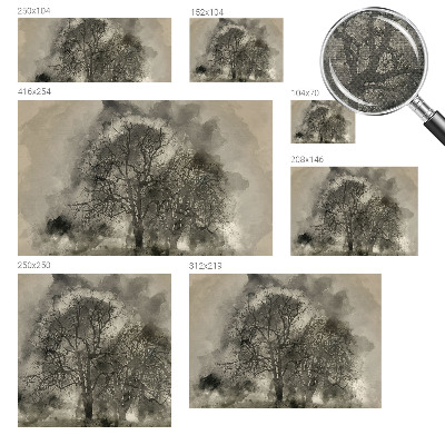 Vintage tapete Mysteriöse Bäume