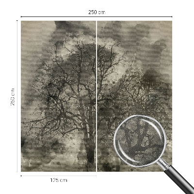 Vintage tapete Mysteriöse Bäume