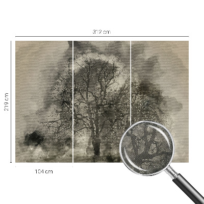 Vintage tapete Mysteriöse Bäume