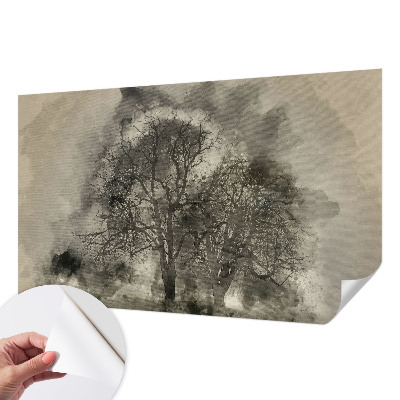 Vintage tapete Mysteriöse Bäume