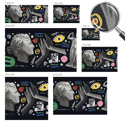 Selbstklebende Fototapete für die Wand Eine farbenfrohe Ausstellung