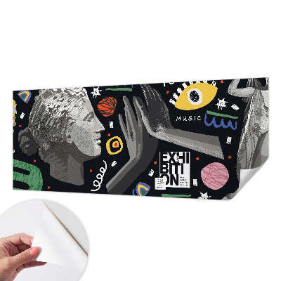 Selbstklebende Fototapete für die Wand Eine farbenfrohe Ausstellung